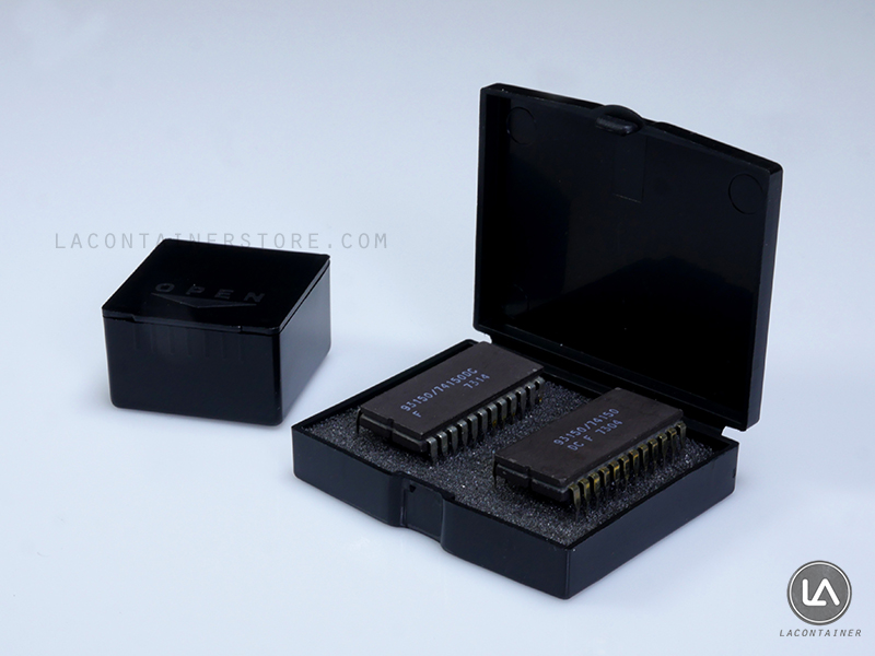 USA Made Small Square ESD Conductive Plastic Boxes