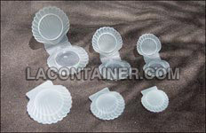 sea shell shaped packaging containers