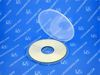 Discons Round Clam Style CD and DVD Plastic Cases