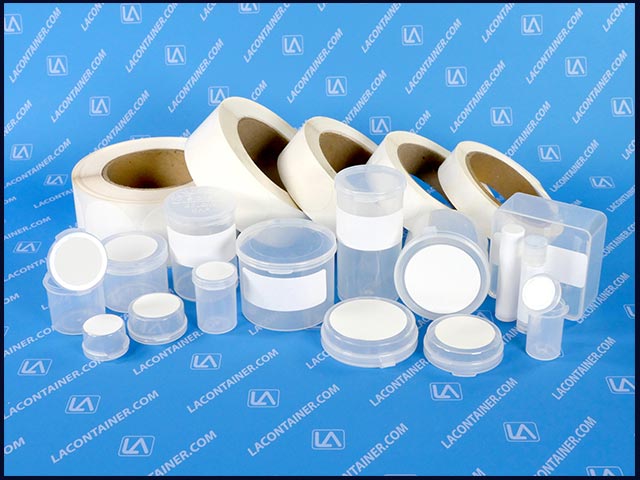 Blank White Adhesive Labels For Plastic Containers